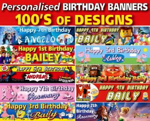 the party and balloon shop - personalised banners