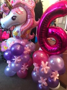 bespoke balloons for all occasions or events - unicorn balloon spray